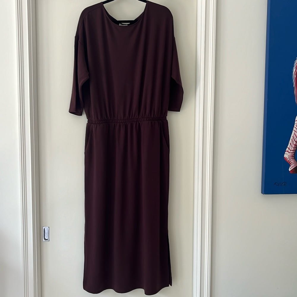Garnet Hill Dress. Eggplant. Size XL. NWT